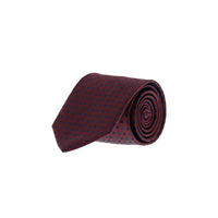 Dark Burgundy Floral Pattern Tie
