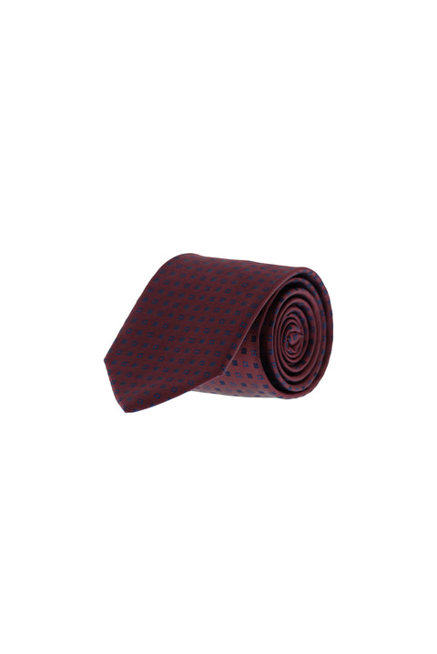 Dark Burgundy Floral Pattern Tie