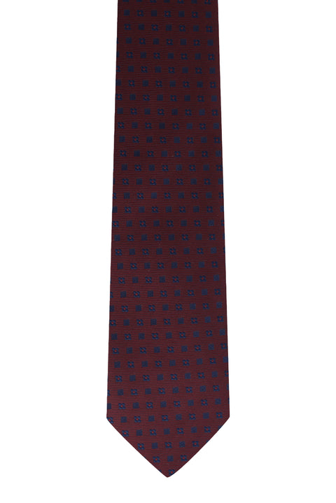 Dark Burgundy Floral Pattern Tie