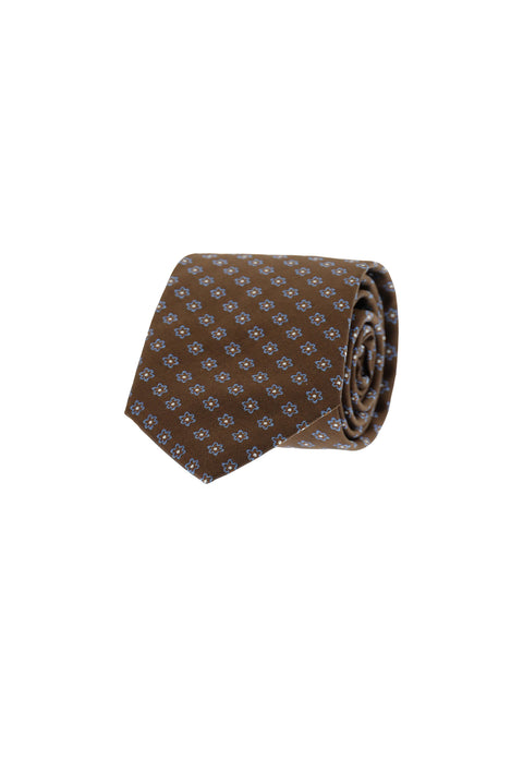 Medium Brown Patterned Tie