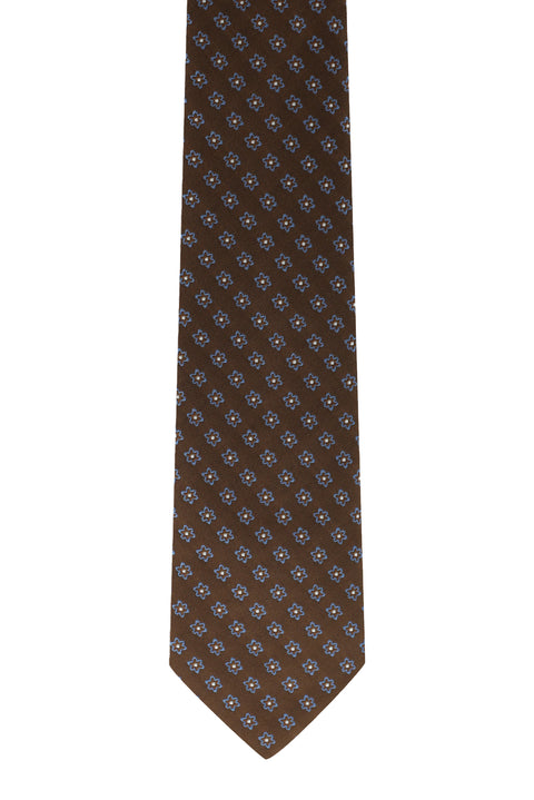 Medium Brown Patterned Tie