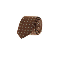 Medium Brown Floral Pattern Tie
