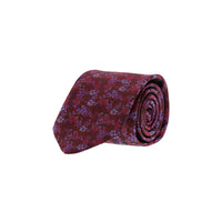 Dark Burgundy Floral Pattern Tie