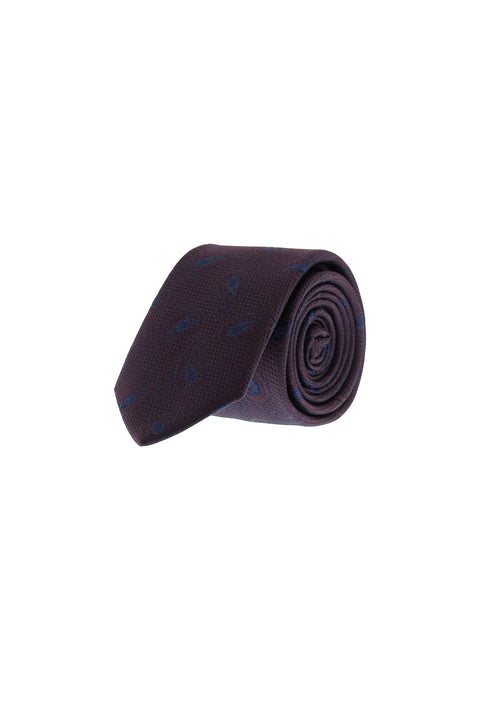 Dark Burgundy Patterned Tie