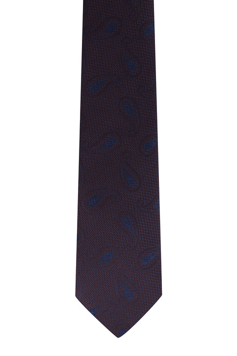 Dark Burgundy Patterned Tie