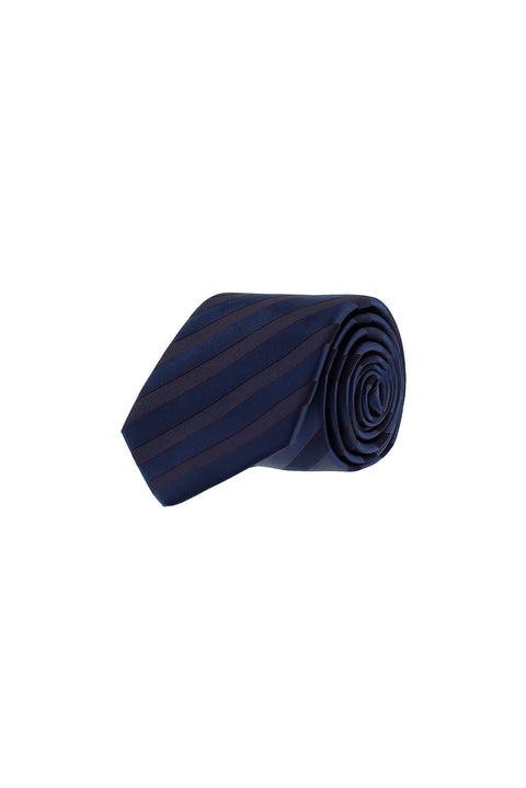 Dark Navy Striped Tie