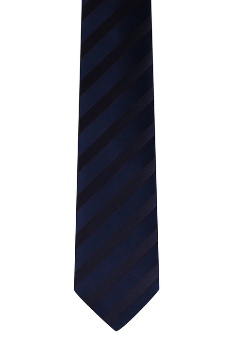 Dark Navy Striped Tie