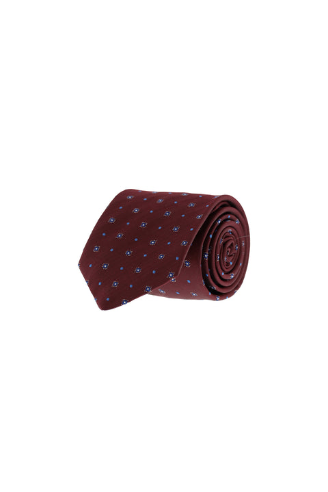Dark Burgundy Polka Dot Tie