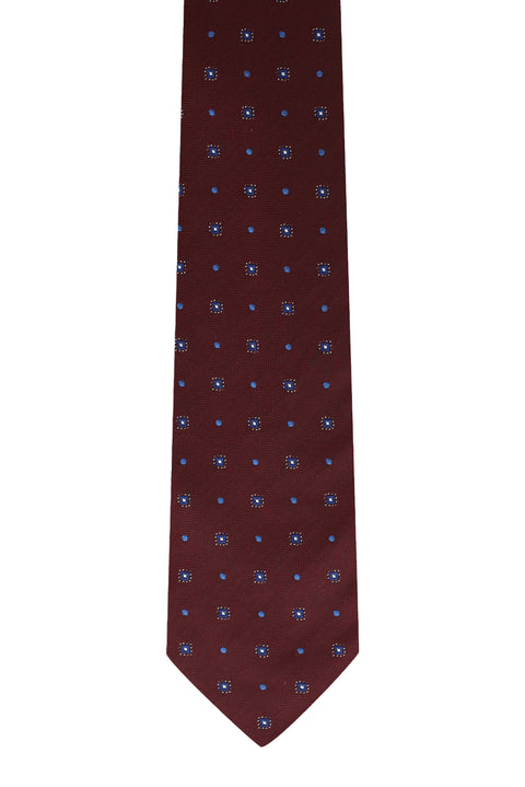Dark Burgundy Polka Dot Tie