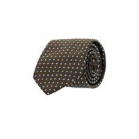 Medium Brown Patterned Tie