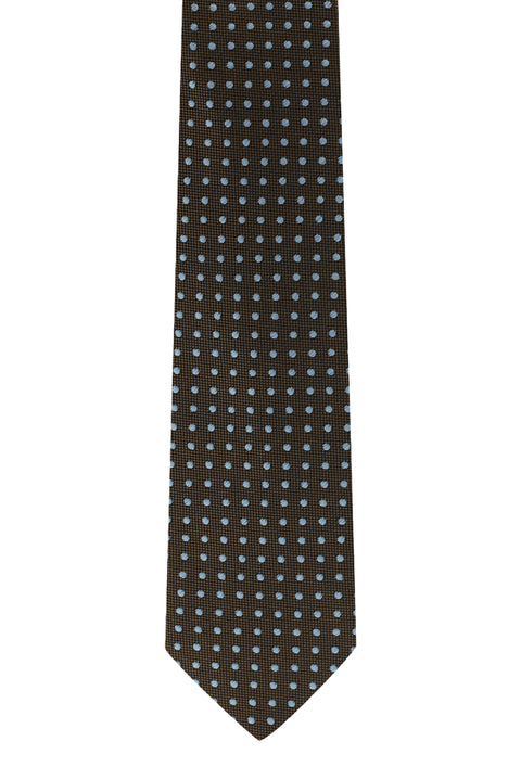 Medium Brown Patterned Tie