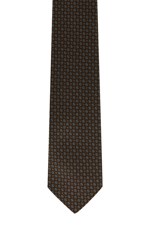 Medium Brown Patterned Tie