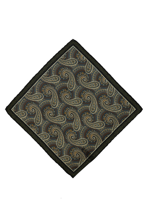 Dark Brown Patterned Handkerchief