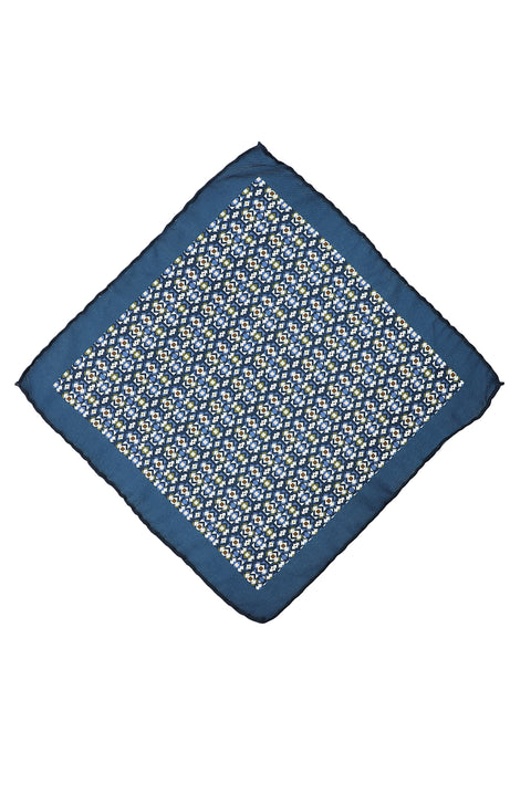 Dark Navy Patterned Handkerchief
