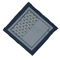 Dark Navy Patterned Handkerchief
