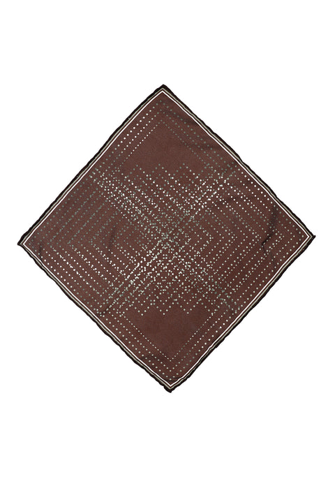 Dark Brown Patterned Handkerchief