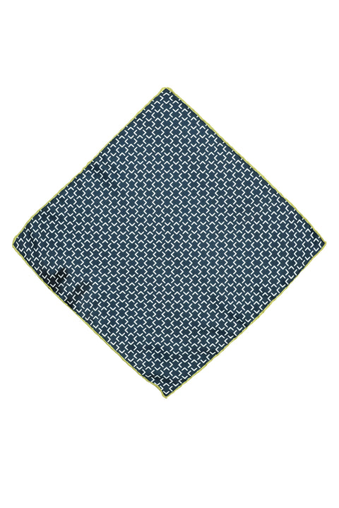 Dark Navy Patterned Handkerchief