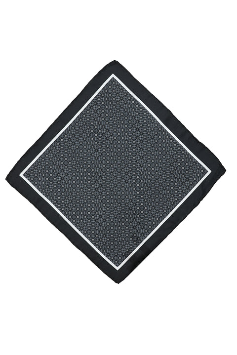 Black Patterned Handkerchief (34*34)