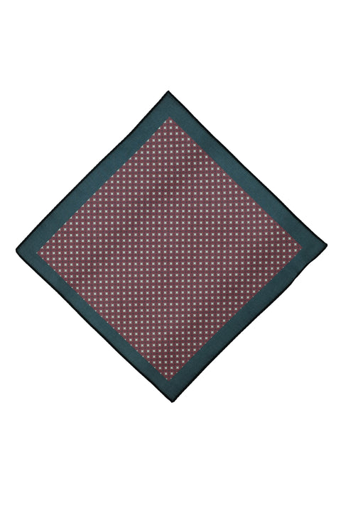 Dark Burgundy Patterned Handkerchief