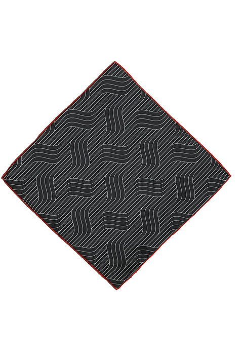 Black Patterned Handkerchief