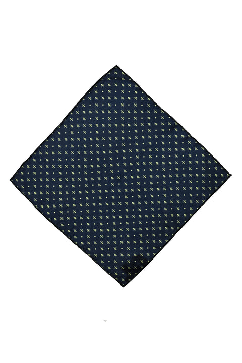 Dark Navy Patterned Handkerchief