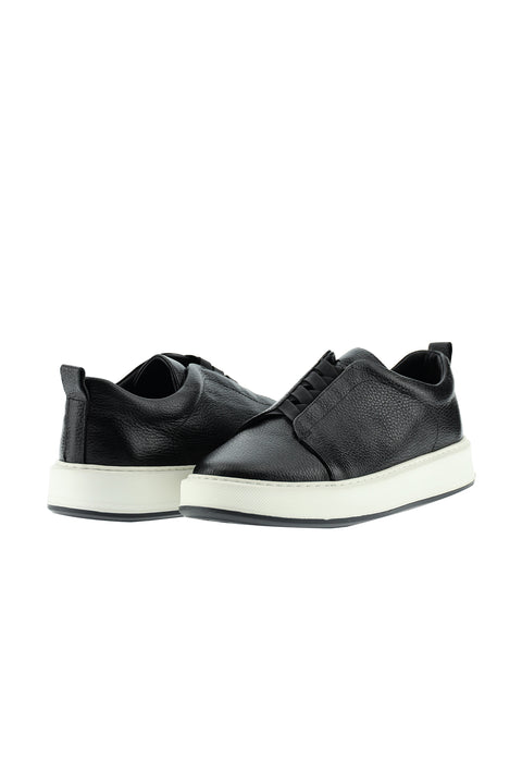 Siyah Sneaker Deri Ayakkabı