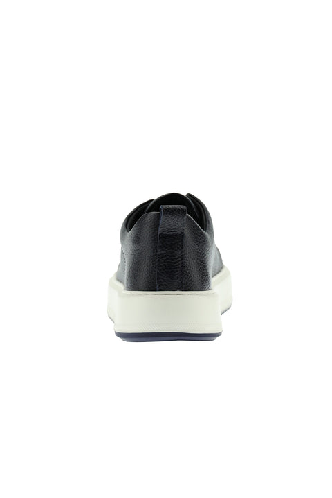 Dark Navy Leather Sneaker Shoes