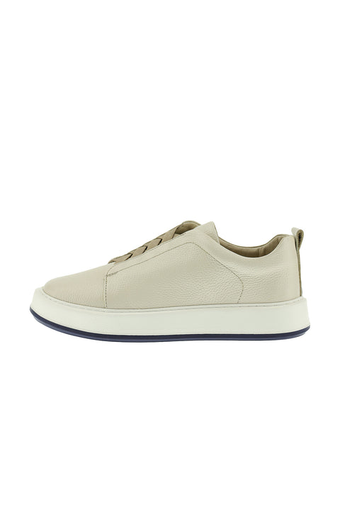 Medium Beige Leather Sneaker Shoes