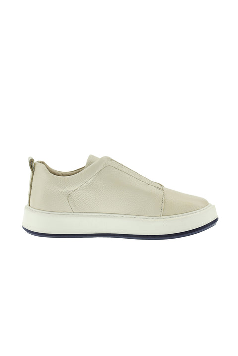 Medium Beige Leather Sneaker Shoes