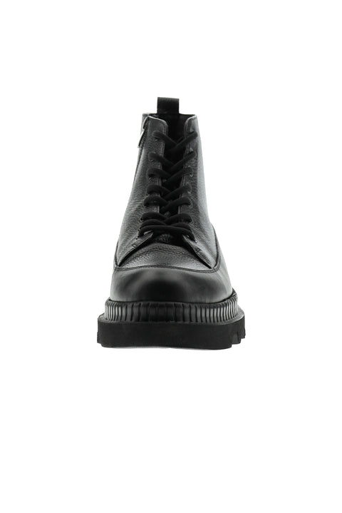 Black Winter Leather Boots