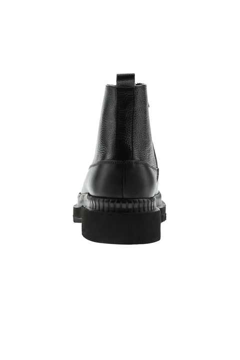Black Winter Leather Boots