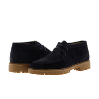 Dark Navy Suede Leather Boots