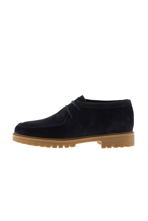 Dark Navy Suede Leather Boots