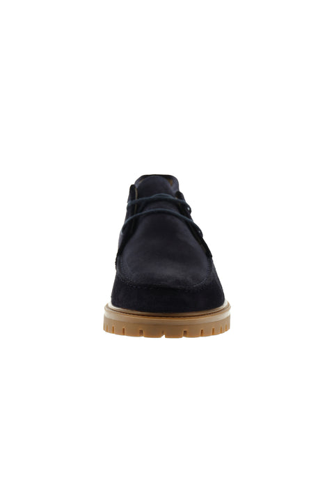 Dark Navy Suede Leather Boots