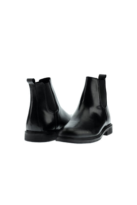 Black Leather Chelsea Boots
