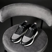 Black Leather Sneakers