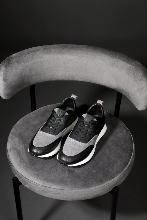 Black Leather Sneakers