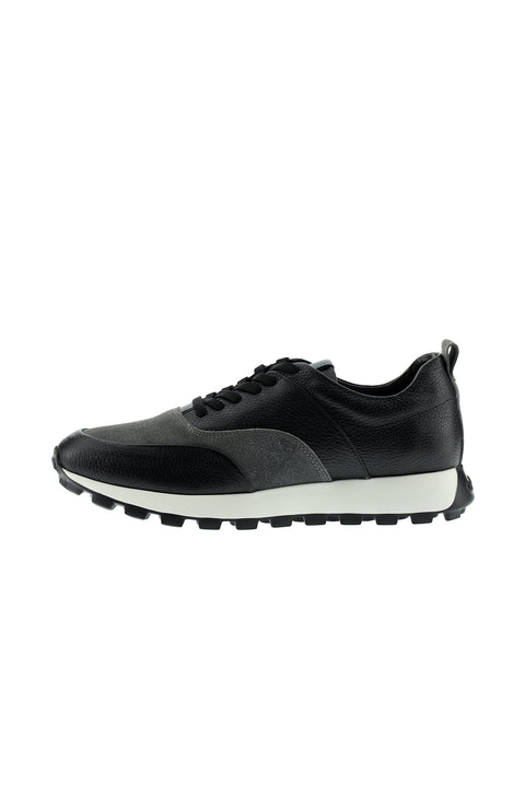 Black Leather Sneakers