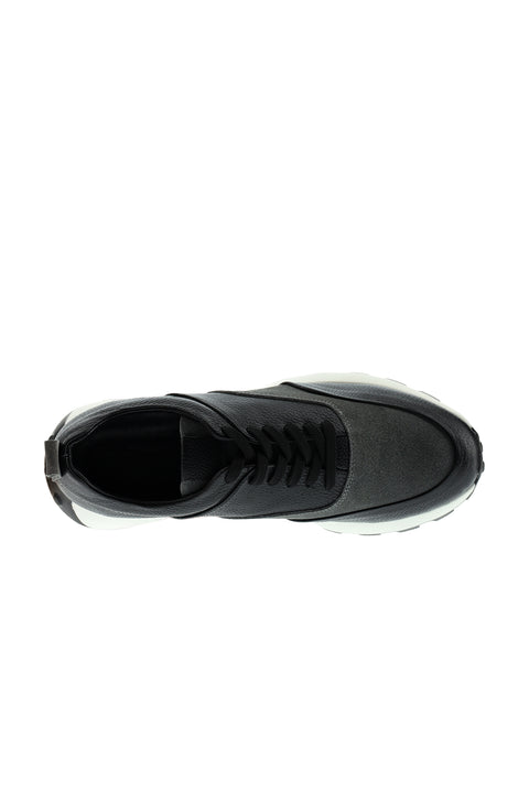 Black Leather Sneakers
