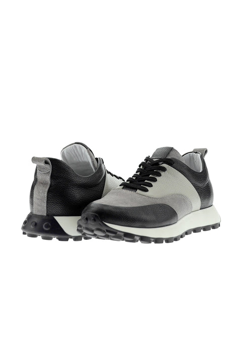 Dark Navy Leather Sneakers