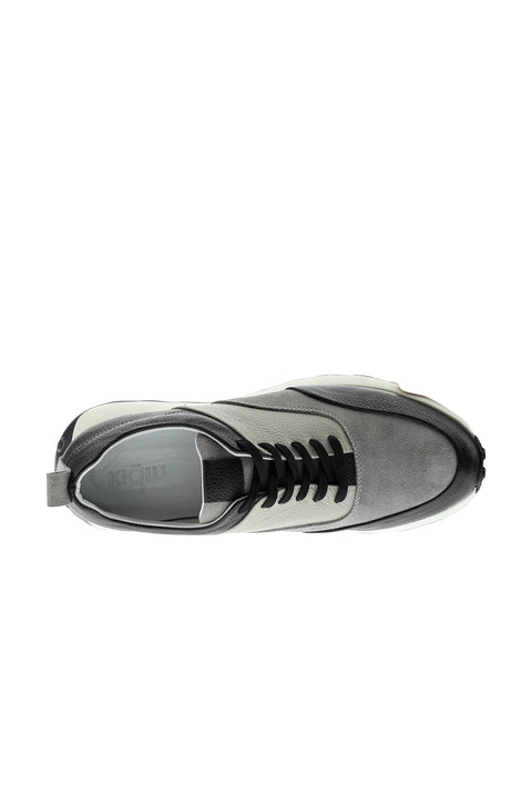 Dark Navy Leather Sneakers