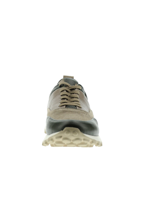 Medium Khaki Leather Athletic Shoes