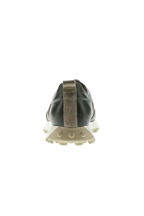 Medium Khaki Leather Athletic Shoes