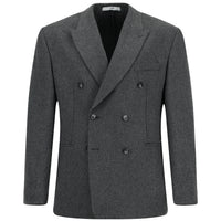 Dark Gray 6 Drop Milano Full Oversize Fit Wool Double-Breasted Jacket