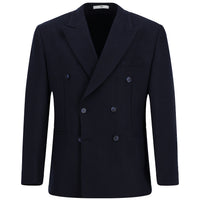 Dark Navy 6 Drop Milano Full Oversize Fit Wool Double-Breasted Jacket