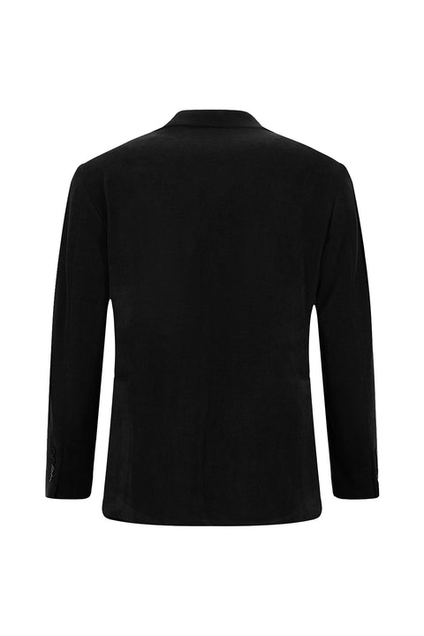 Black 4 Drop Relaxed Fit Corduroy Jacket