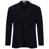 Mid-Navy 4-Drop Relaxed Fit Corduroy Jacket