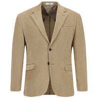 Mid Beige 4 Drop Relaxed Fit Corduroy Jacket