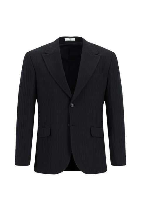 Dark Navy 7 Drop Slim Fit Classic Striped Jacket