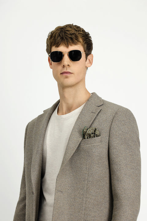 Medium Mink 7 Drop Slim Fit Narrow Cut Wool Sport Jacket